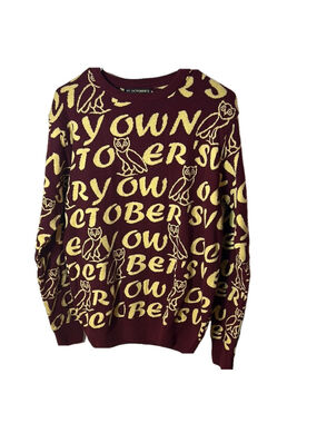 OVO October's very own Maroon and Yellow women’s crewneck Sweater size XL rare